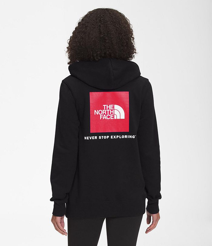 The North Face Hoodie Dames Box Nse Pullover DJLM34256 - Zwart/Koraal